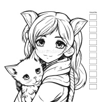 Раскраска для маркеров, карандашей и гелевых ручек "Manga Creative. Розовая" 64стр. 160г/м2 978-5-00 от магазина "Карандаш"