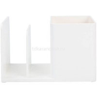 Подставка-органайзер "Nusign" 12х15,5х9,5см 4 отделения, пластик, белая ENS950WHITE от магазина "Карандаш"
