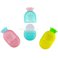 Ластик "HappyGraphix. Ананасики" 30х55х15мм 3 цвета копуса 42-0031 от магазина "Карандаш"