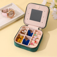 Шкатулка 10х10х5см текстиль, зеленая Y10605-24 от магазина "Карандаш"