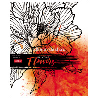 Тетрадь А5 48л клетка "Танец лепестков" на скобе 3D лак матовая ламинация 5 дизайнов 062736 от магазина "Карандаш"