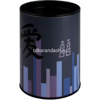 Копилка-подставка д/канц.принадлежностей "Кибер аниме" 10,5х7,5см, металл, черная 69371 от магазина "Карандаш"