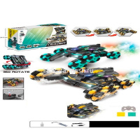 Танк р/у "Перевертыш" 15х15х5см с аккумулятором, пластик (свет, звук, пар, поворот 360 градусов) от магазина "Карандаш"