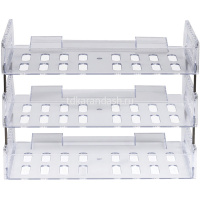 Набор из 3-х лотков горизонтальных сетчатых "Сити" 25х23х34см пластик, прозрачный ЛТГ-30702/ЛТ562 от магазина "Карандаш"