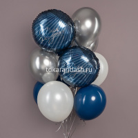 Шар воздушный 46см(18") Круг "С Днем Рождения! Стильное поздравление" фольга 26229 от магазина "Карандаш"