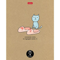 Тетрадь А5 48л клетка "На мягких лапках" на скобе крафт 5 дизайнов 48Т5В1/066340 от магазина "Карандаш"