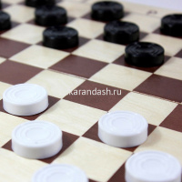 Шахматы, шашки 2 в 1, 29х29см дерево/пластик 03879 от магазина "Карандаш"