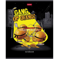 Тетрадь А5 48л клетка "Апельсиновая банда" на скобе выборочный лак 5 дизайнов 083206 от магазина "Карандаш"