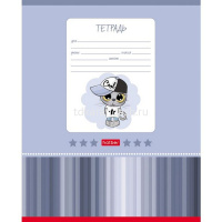 Тетрадь А5 12л косая линия "Мультяшки" на скобе 5 дизайнов 12Т5В6/057242 от магазина "Карандаш"