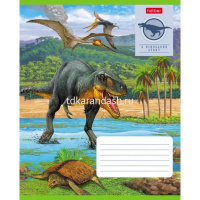 Тетрадь А5 12л клетка "Эра динозавров" на скобе 5 дизайнов 12Т5В1/057221 от магазина "Карандаш"