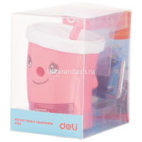 Точилка механическая 1 отв. "Коктейль" 74х99х107мм ABS-пластик, 4 цвета корпуса E0732 от магазина "Карандаш"