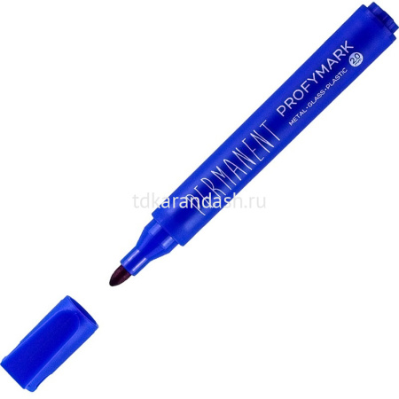 Маркер перманентный "Profymark" синий, пулевидный наконечник, толщина линии 2,0мм 22-0044