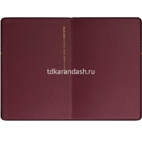 Ежедневник недатированный А5 "Escalada" 240стр., бордовый, искусственная кожа "Софт-тач" 3D фольга от магазина "Карандаш"