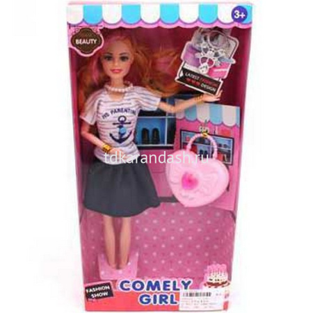 Кукла "Beauty" 29см с сумкой и ожерельем 2084521/YX-628