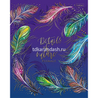 Тетрадь А5 48л клетка "Тонкости природы" на скобе 3D фольга матовая ламинация 5 дизайнов 066606 от магазина "Карандаш"