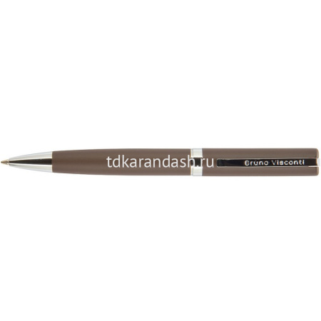 Ручка шариковая "Milano" 1мм синяя, автомат, коричневый металлический корпус 20-0225 от магазина "Карандаш"