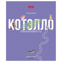 Тетрадь А5 48л клетка "Котобук" на скобе матовая ламинация 5 дизайнов 48Т5лВ1/079235 от магазина "Карандаш"