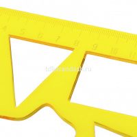 Трафарет геометрических фигур №2 20,5х16,5см, 12 элементов, пластик 12С 837-08 от магазина "Карандаш"