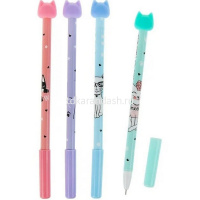 Ручка гелевая пиши-стирай "Котенок" 0,5мм синяя, ассорти 279/YZ2268 от магазина "Карандаш"