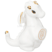 Сувенир "Дракон с монетой" 9см керамика белый SK2478 от магазина "Карандаш"