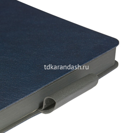 Ежедневник недатированный А5 "Boston" 272стр., темно-синий, серый срез, искусственная кожа 3-228/17 от магазина "Карандаш"