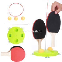 Игра "Отбей мяч" (в комплекте 2 ракетки для настольного тенниса, 3 мяча, основа для игры) Y9772-19 от магазина "Карандаш"