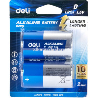 Батарейка Deli LR20 1шт E82910 от магазина "Карандаш"