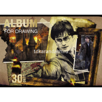 Альбом для рисования А4 30л "Гарри Поттер" на скобе 5 дизайнов 30А4В/062243 от магазина "Карандаш"