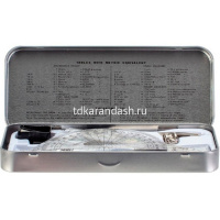Готовальня 8 предметов (циркуль, карандаш, точилка, транспортир, 3 линейки, ластик) металл EG30505 от магазина "Карандаш"