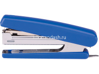 Степлер №10 15л глубина 65мм, со встроенным антистеплером, пластик синий E0221 от магазина "Карандаш"