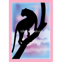 Картина из песка "Черная пантера" А4 (цветной песок, блестки) РП4бл_17006/048709 от магазина "Карандаш"