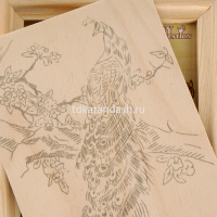 Набор для выжигания 13х18см "Райская птица" (рамка в комплекте) Вр-056 от магазина "Карандаш"