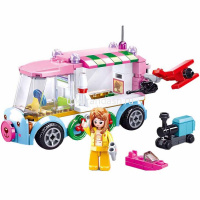 Конструктор "Фургон с подарками" 143 детали 19х24х4,5см пластик M38-B0889D от магазина "Карандаш"