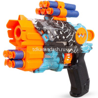 Пистолет 18х14см с мягкими пулями 10см 12шт, пластик (3 мишени) 2201-4 от магазина "Карандаш"