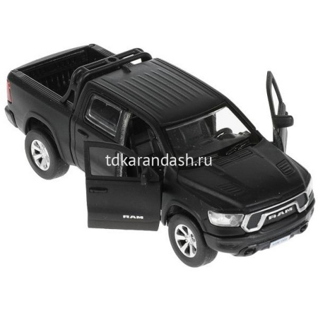Машина "Dodge Ram 1500 Rebel" черная, инерционная, металл 13см, двери (открывающиеся двери) от магазина "Карандаш"