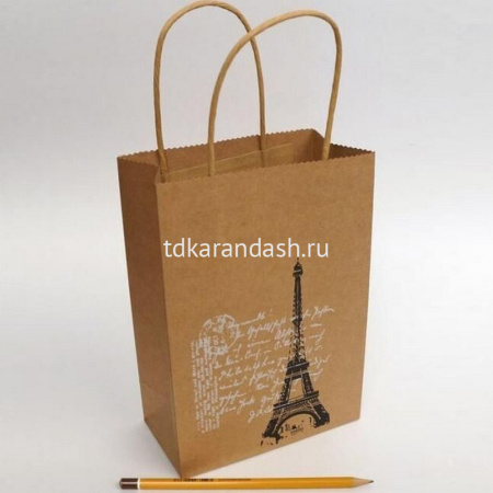 Пакет подарочный 26х32х11см крафт, с рисунком 4 вида Y7061-18 от магазина "Карандаш"