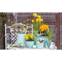 Календарь квартальный 2026 "Уютный сад" 320х840мм настенный трехблочный, с бегунком 5 постеров от магазина "Карандаш"