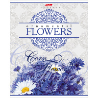 Тетрадь А5 48л клетка "Flowers" на скобе 3D лак матовая ламинация 5 дизайнов 48Т5лолВ1/052626 от магазина "Карандаш"