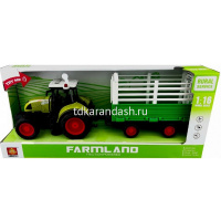 Картинка Трактор с прицепом "Ферма" инерционный на батарейках, пластик 37х12х9см (свет, звук) WY900H от магазина "Карандаш" Трактор с прицепом "Ферма" инерционный на батарейках, пластик 37х12х9см (свет, звук) WY900H от магазина "Карандаш"