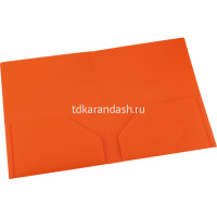 Папка-уголок А4 пластик 0,4мм 2 внутренних кармана, 4 цвета Е38120 от магазина "Карандаш"