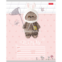 Тетрадь А5 12л косая линия "Кот Басик" на скобе 5 видов 12Т5В6/051747 от магазина "Карандаш"