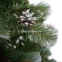 Ель "Амурская" 1,5м зеленая, заснеженная с шишками 5815 от магазина "Карандаш"