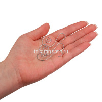 Набор металлических крючков 5х2,5см 20шт. для ёлочных украшений, серебристые НУ-6172 от магазина "Карандаш"