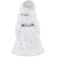 Снегурочка 40см в белой шубе с поясом (звук) Т-5556 от магазина "Карандаш"