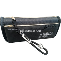 Пенал "Smile hug" 21,5х9х6см, прямоугольный, 1 отделение, 1 карман, текстиль, с брелком 3 цвета от магазина "Карандаш"