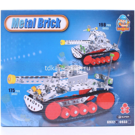 Конструктор металлический "Спецтехника.Танк" 175 деталей 591882R/6932 от магазина "Карандаш"