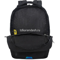 Рюкзак 29х41,5х18см, 740гр, 2 отделения, 2 кармана, черный световозвращающий RU-534-1/1 от магазина "Карандаш"