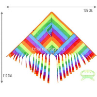 Воздушный Змей Цветной полосатик 135х110см 00-3532 от магазина "Карандаш"