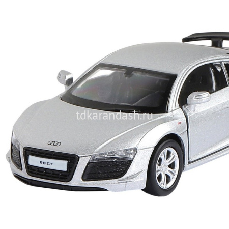 Машина "Audi R8 GT" серебро, инерционная, металл 17,5см (свет, звук, откр.двери) JB1200138 от магазина "Карандаш"