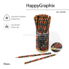 Карандаш чернографитный "Flora. Гранат" HB, трехгранный 21-0030/90 от магазина "Карандаш"